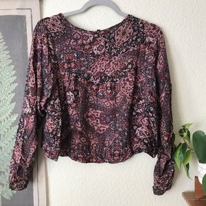 Boho cropped long sleeve
